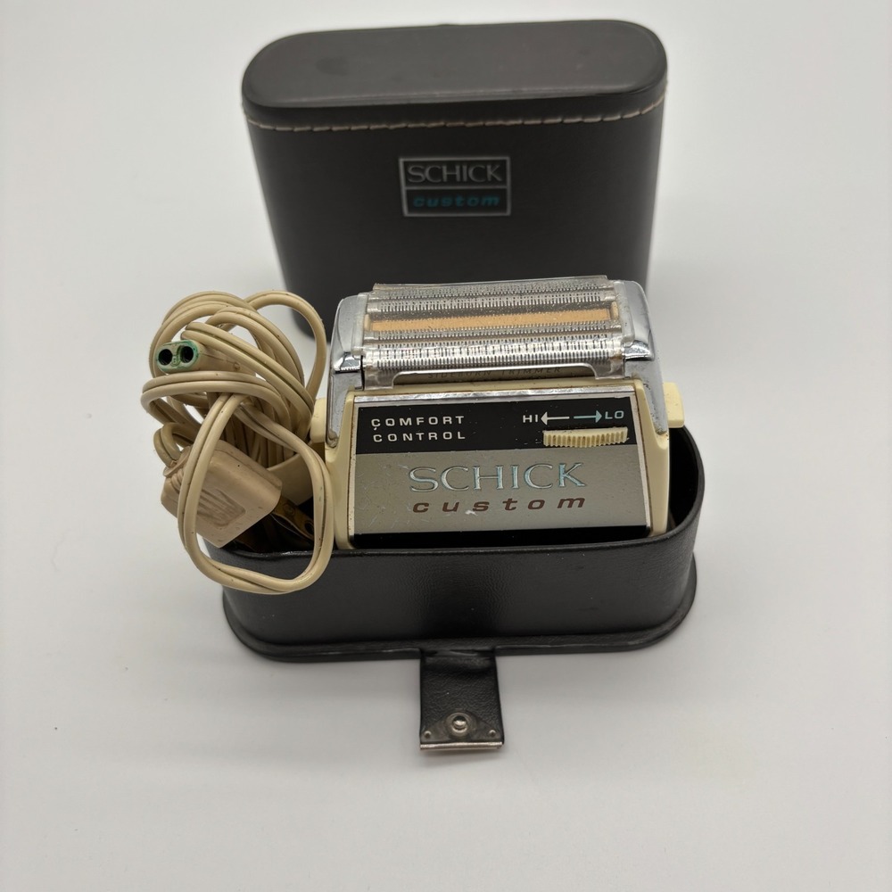 Vintage‎ Schick Custom Electric Shaver Comfort Control with Case Cord